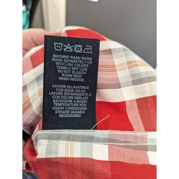 Robert Graham Red and White Plaid Men's Button Up with Contrast Cuffs - L‎ - Picture 11 of 11